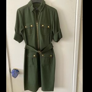 Olive green dress, size 4P